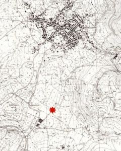 Fig. 1. Localizzazione del rinvenimento (rif. Carta Archeologica della Provincia di Roma, 2004, Tav. LIV)