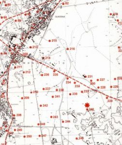 Fig. 1. Localizzazione del rinvenimento (rif. Carta Archeologica della Provincia di Roma, 2004, Tav. LXXIII)